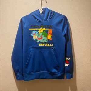 Hybrid Apparel Blue Pokémon Graphic Hoodie 100% Polyester